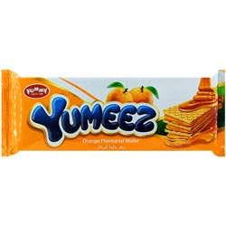 Yumeez Orange Cream Flavoured Crispy Crunchy Wafers-170gm