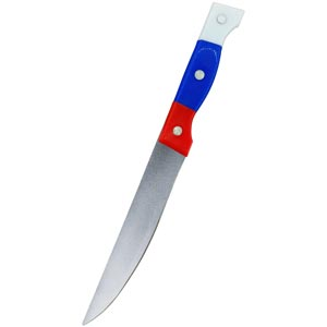 Tricolor Plastic Handle Kitchen Knife(L=26.4cm)