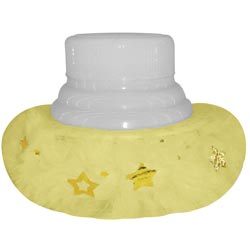 Face Powder Storage Puff with Golden Shining Stars Stickers