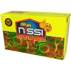 Nissi Multicolor Small Size Rubber Bands-20gm Carton