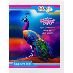 Magic Printed King Unruled Notebook-136 Pages