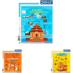 DOMS 19cm*15.5cm Printed Jewels of India Series Notebook-1 Pc/172 Pages