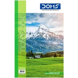 DOMS Long Size 31.4cm*19.4cm Printed Notebook-92 Pages