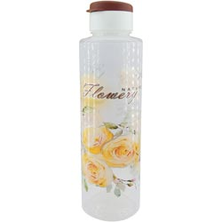 Sunshine Heavy Duty Nature Flowery Transparent Water Bottle with Air Lock Cap-10
