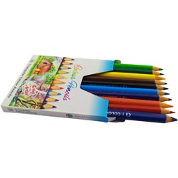 Joy of Creation 10 Shades Triangular Colour Pencils,85mm Length each