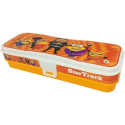 LUXURY 3 Slots Pencil Box,Triple Decker Pencil Box(MEGA SAVER)-Color may vary