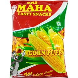 Sri Maha Corn Puffs,Spicy Corn Puffs,Spicy Snacks-35gm