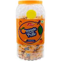 Lavian Orange Fills Candy,Orange Flavour Centerfilled Candy with 30N Free