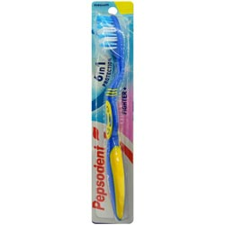 Pepsodent Fighter Plus 6 in 1 Protection Medium Toothbrush,Fighter + Toothbrush