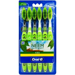 Oral B Soft Bristles Toothbrush with Neem Extract-6N Toothbrushes