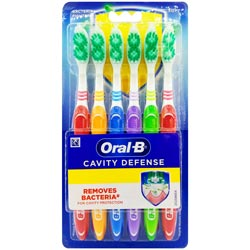 Oral B Cavity Defense Bacteria Fighter Soft Toothbrush for Cavity Protection-6N