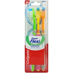 Colgate Super Flexi Soft Toothbrush Flexible Neck Helps Reach Corners-3N