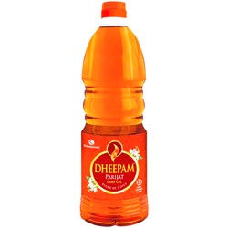 Dheepam Lamp Oil Blend of 5 Oils Long Lasting Flame-500ml