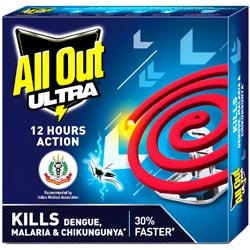 All Out Ultra Coils 12H Protection with 30% Faster-10+4 Coils(Free) with 1N Stan