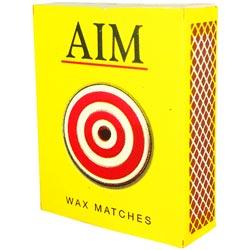 AIM wax Matchbox with 25 Wax Matches each,Safety Matches