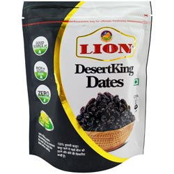 Lion Dessertking Dates Seeded Black Dates Soft Dates-250gm + 250gm Free