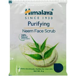 Himalaya Purifying Neem Face Scrub 100% Natural Exfoliants-8gm Pouch