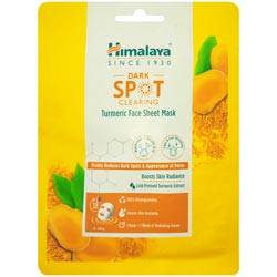 Himalaya Dark Spot Clearing Turmeric Face Sheet Mask Boosts Skin Radiance-30gm