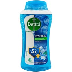 Dettol Icy Cool Shower Gel Feel Upto 5 Degree Celcious Cooler with Menthol-250ml