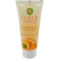 Gokul Santol Pure Sandalwood Face Wash with 100% Pure Sandalwood Oil-50gm