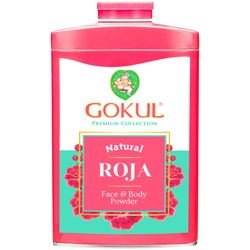 Gokul Natural Roja Face and Body Powder Premium Collection Talc-100gm Tin