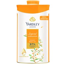 Yardley London Imperial Sandalwood Fragrant Beauty Talc 97% Naturally-Tin