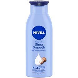 Nivea Shea Smooth Body Milk 48H Indulging Moisture 5 in 1 Complete Care for Dry 