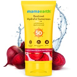 Mamaearth Beetroot Hydraful Sunscreen SPF 50 PA++++ for Sun Protection-50gm