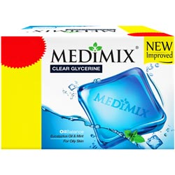 BUY 3 GET 1 FREE Medimix Clear Glycerine Oil Balance Soap for Oily Skin-4N*100gm