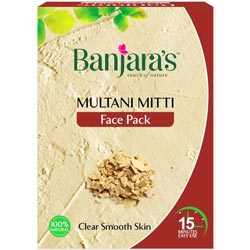 Banjara's Multani Mitti Face Pack,100% Natural for Clear Smooth Skin-5N*20gm