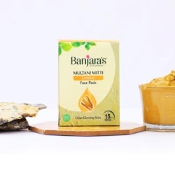 Banjara's Multani Mitti Sandal Face Pack for Clear Glowing Skin-5N*20gm