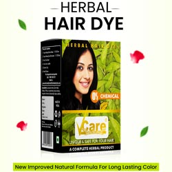 Vcare Herbal Hair Dye 0% Chemical,Unique and Safe,Hair Color for Women,Men-2*30g