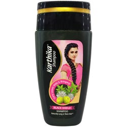 Karthika Black Shield Shampoo for Long and Thick Hair with Amla & Bringaraj