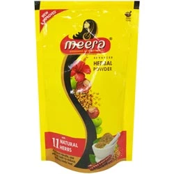 Meera Advanced Herbal Powder with 11 Natural Herbs,Shikakai Powder-Pouch