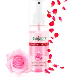 Banjara's Rose Water Gel,Oil Free Moisturizer,Alcohol Free,Paraben Free-100ml