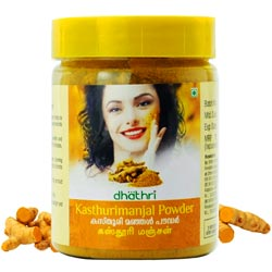 Dhathri Kasthurimanjal Powder,Wild Turmeric Powder for Bath-Bottle