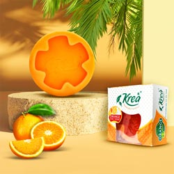 Krea Orange 2 in 1 Soap,Premium Bath Soap-100gm Bar