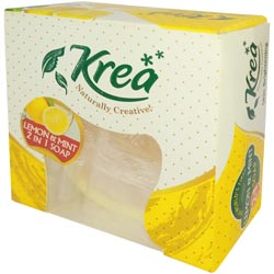 Krea Lemon and Mint 2 in 1 Soap,Premium Bathing Bar-100gm Bar