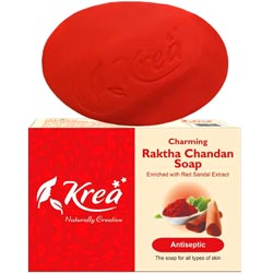 Krea Charming Raktha Chandan Premium Bath Soap,Antiseptic,for All Skin-100gm