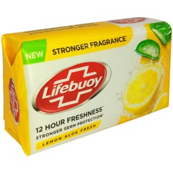 Lifebuoy Soap with Lemon Aloe Fresh,12Hr Freshness,Stronger Germ Protection
