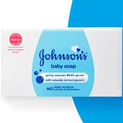 Johnson's Baby Soap with No Added Parabens,Sulfates,Phthalates-50gm Bar