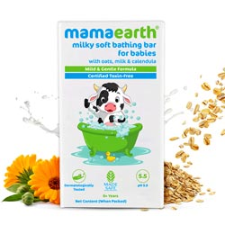 Mamaearth Milky Soft Bathing Bar for Babies with Oats,Milk and calendula-2N*75gm