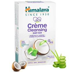 Himalaya Creme Cleansing Baby Bar,Soap for Newborns and Babies with Sensitive Sk
