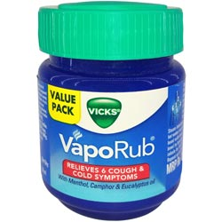 Vicks VapoRub Balm Relieves 6 Cough & Cold Symptoms with Menthol-50ml