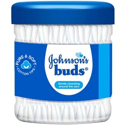 Johnson's Buds Gentle Cleansing around the Ears,Pure & Soft Cotton Tips-75 Buds
