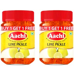BUY 1 GET 1 FREE Aachi Lime Pickle,Lemon Pickle-200gm Bottle