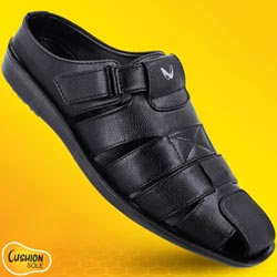 Walkaroo Men Full Covered Soft Cushion Sandal-Art No:WG5675/BLACK