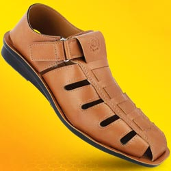 Walkaroo Basix Men Full Covered Sandals-Art No:BX1952/Camel Color