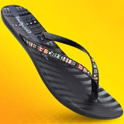 Walkaroo Basix Girls Thin Straps Slippers-Art No:WLB70001/BLACK