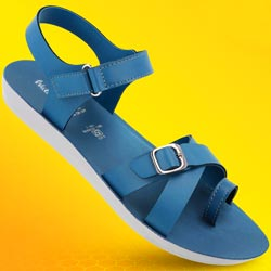 Walkaroo Basix Girls Back Belt Sandals-Art No:WLB78002/Peacock Blue